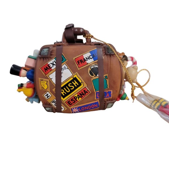 Enesco Artplas "Santas Suitcase" christmas Ornament 1990 RARE no box collectible - Picture 4 of 11